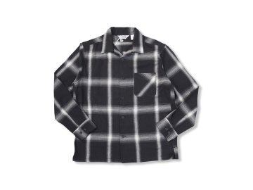 FIVE BROTHER [ LIGHT FLANNEL O/C SHIRTS ] BLACK OMBRE
