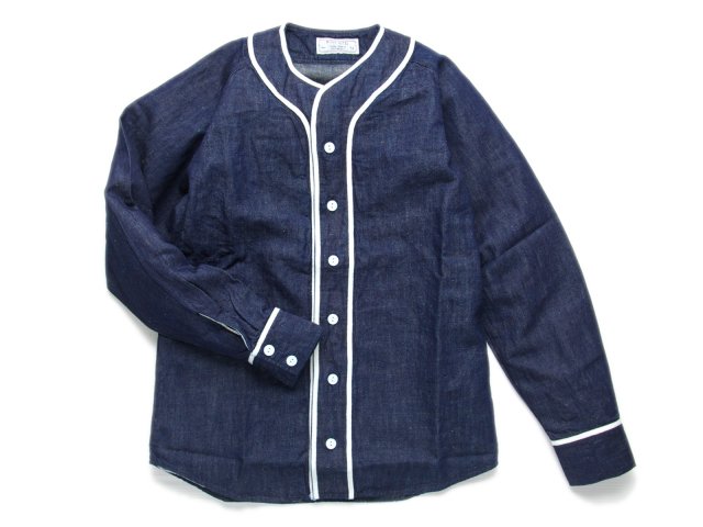 Nisus Hotel [ Japanese Selvedge Denim Baseball Shirt ] ONE WASH