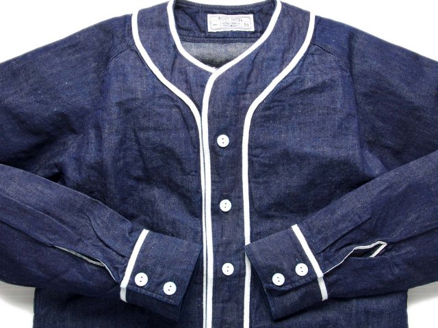 Nisus Hotel [ Japanese Selvedge Denim Baseball Shirt ] ONE WASH