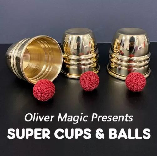 スーパーカップアンドボール真鍮 Super Cups and Balls (Brass) by Oliver Magic - 手品屋