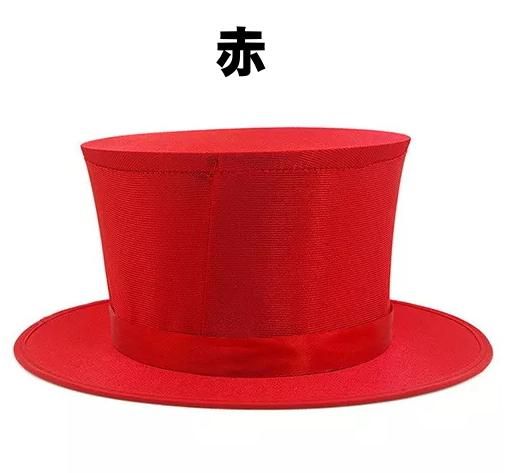 オペラハット非売品【サテン製折り畳み式赤色】マジック　手品 オペラハット非売品【サテン製折り畳み式赤色】マジック 手品