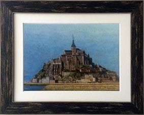 【絵画 油絵】手描き原画 モンサンミッシェル(石川佳図)