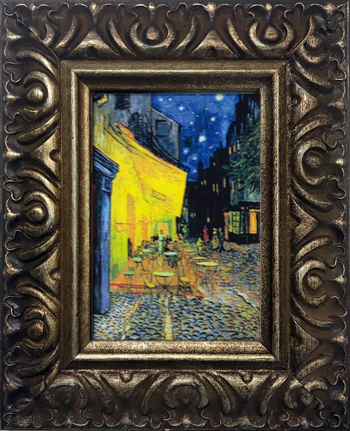 《名画》 ゴッホ 夜のカフェテラス (Famous Artist Mini Gogh Cafe at Night)(ゆうパケット)