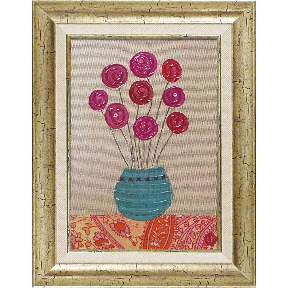 【絵画】ベス ハーディング「ナイン ピンク フラワーズ」