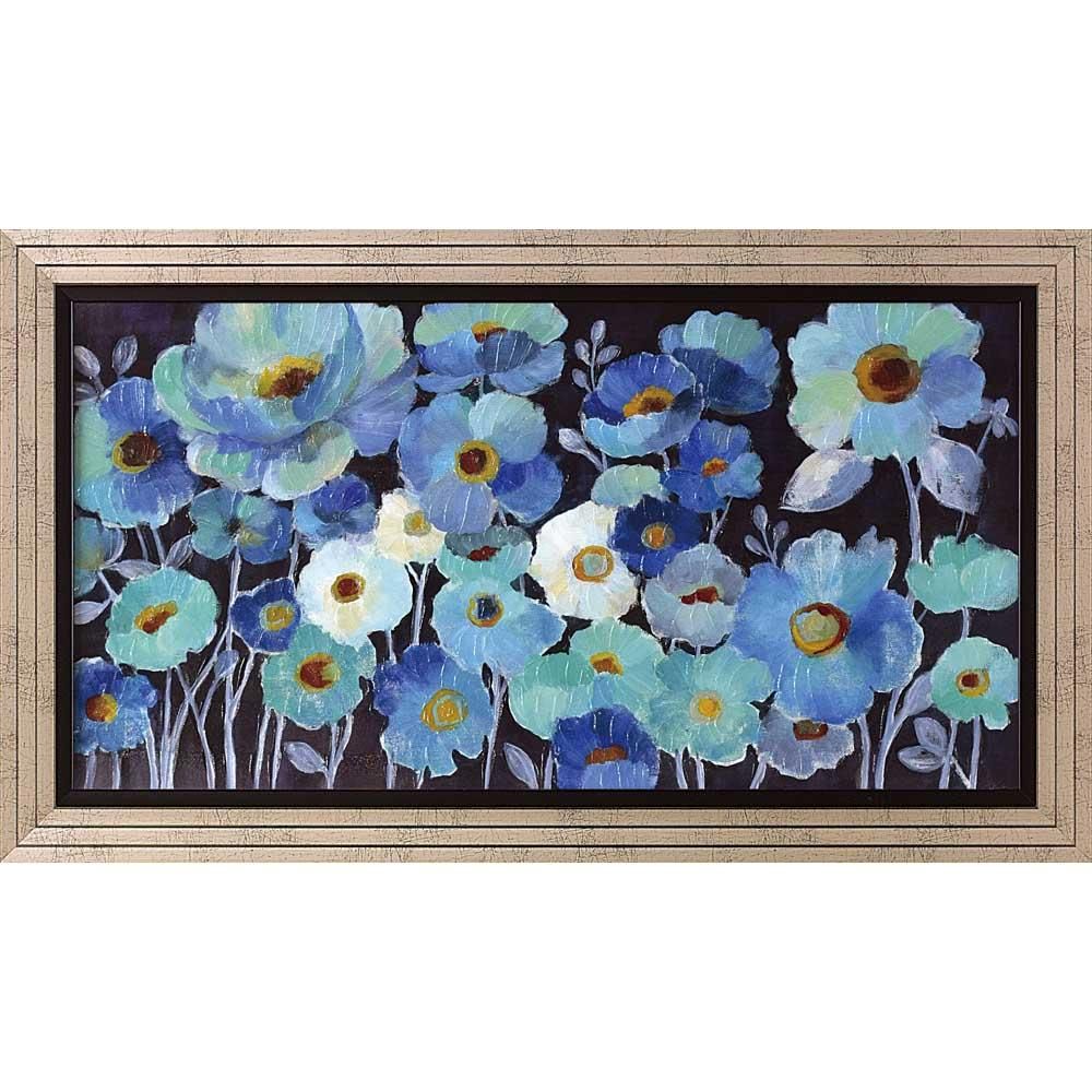 【絵画】シルビア ヴァシレヴァ「インディゴ フラワーズ」5Lサイズ
