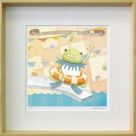《Aoi アートフレーム》プールびらき(カエル)