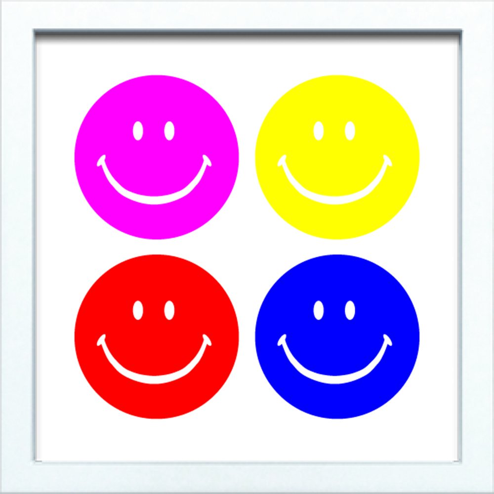 アートフレーム サインフレーム スマイル 笑顔 ニコちゃんマーク 4色 ゆうパケット 絵画や壁掛け販売 日本唯一の風景専門店 R あゆわら