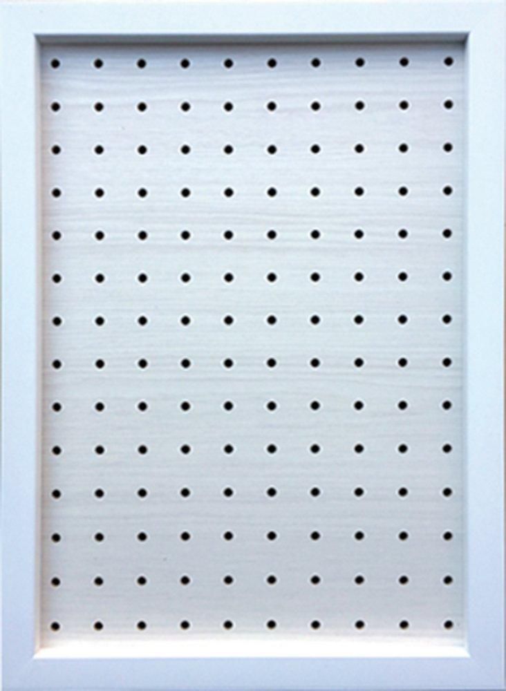 【壁掛けボードフレーム】ペグボード パンチングボード 有孔ボード ホワイト 500x700mm