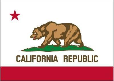 【ポスター】カリフォルニア フラッグ ポスターのみ フレームなし