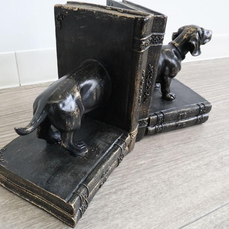 【本立て】高級感のあるデザイン ブックエンド 犬 インテリア 壁掛け アート モダン おしゃれ シンプル モダン アジアン アンティーク