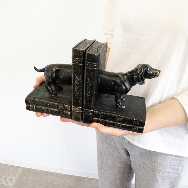 【本立て】高級感のあるデザイン ブックエンド 犬 インテリア 壁掛け アート モダン おしゃれ シンプル モダン アジアン アンティーク