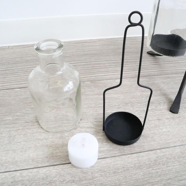 【花瓶】アイアンフラワーベース(LED付き) インテリア 壁掛け アート モダン おしゃれ シンプル モダン アジアン アンティーク