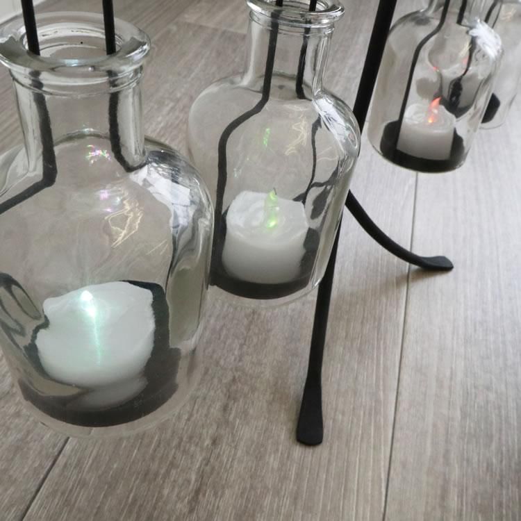 【花瓶】アイアンフラワーベース(LED付き) インテリア 壁掛け アート モダン おしゃれ シンプル モダン アジアン アンティーク