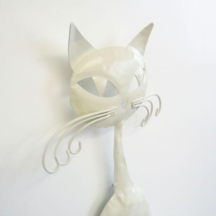 【壁飾り】販促品、ノベルティーにも♪ 壁飾り 壁掛け ネコ 白 インテリア 壁掛け アート モダン おしゃれ シンプル モダン アジアン アンティーク