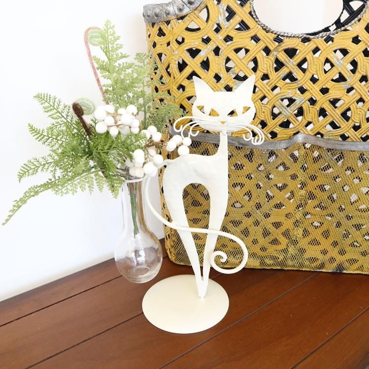 【花瓶】販促品、ノベルティーにも♪ 一輪挿し フラワーベース ネコ 白 インテリア 壁掛け アート モダン おしゃれ シンプル モダン アジアン アンティーク