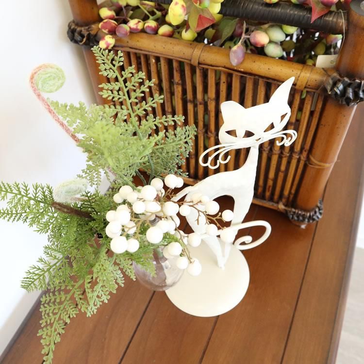 【花瓶】販促品、ノベルティーにも♪ 一輪挿し フラワーベース ネコ 白 インテリア 壁掛け アート モダン おしゃれ シンプル モダン アジアン アンティーク