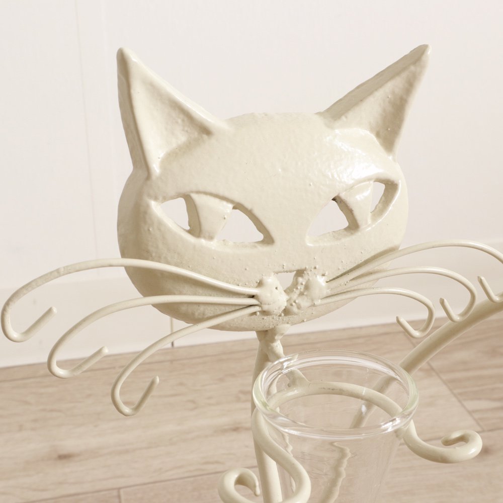 アンティーク 猫のフラワーベースポット - 雑貨