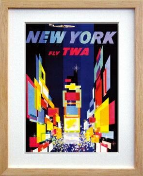 《ポスターフレーム》Air Line Trans World Air Lines New York(エアライン エアライン トランス・ワールド航空 ニューヨーク)(ゆうパケット)