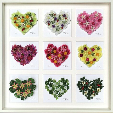 フラワーフレーム Heart Series 9 Heart ハート シリーズ ハート9 絵画や壁掛け販売 日本唯一の風景専門店 R あゆわら