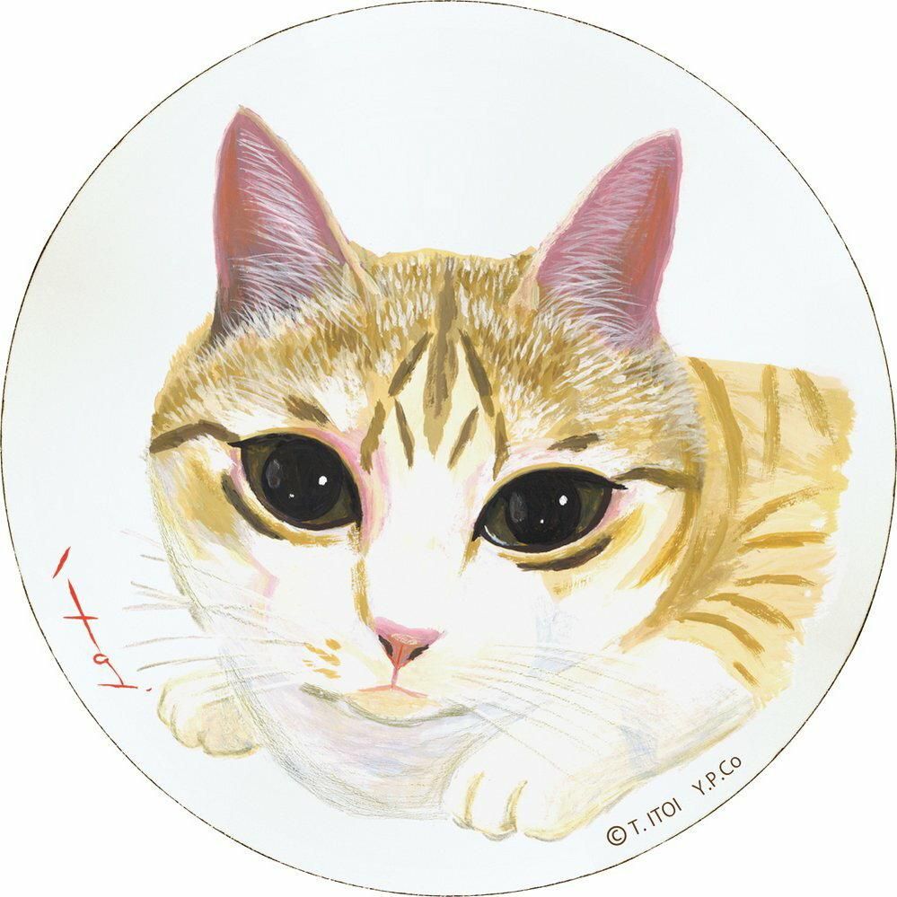 【壁掛け】糸井忠晴 木製ラウンドアート「モモ(Mサイズ)」