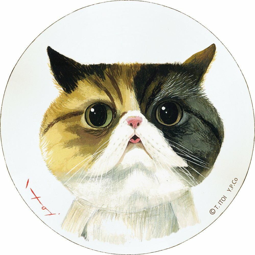 【壁掛け】糸井忠晴 木製ラウンドアート「くしゃ(Lサイズ)」