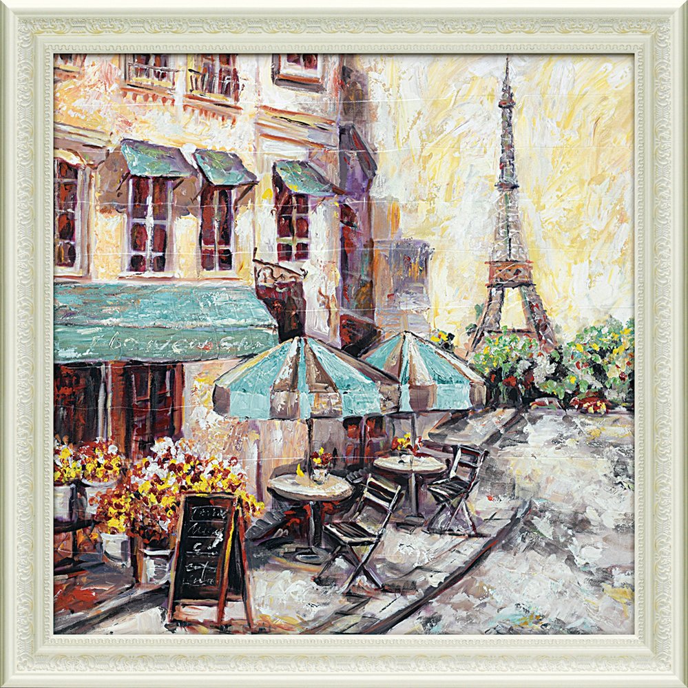 主な画材油彩絵の具パリの風景画 ヴィンテージ 油絵 完全一点物 超絶