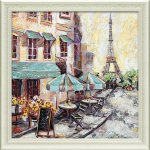 【絵画】ウィリアム ブライトン「チャーミング パリ カフェ」
