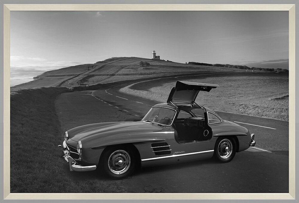 《アートフレーム》モノトーン フォトグラフィー メルセデス ベンツ (B&W PHOTOGRAPHY MB 300SL) 5Lサイズ