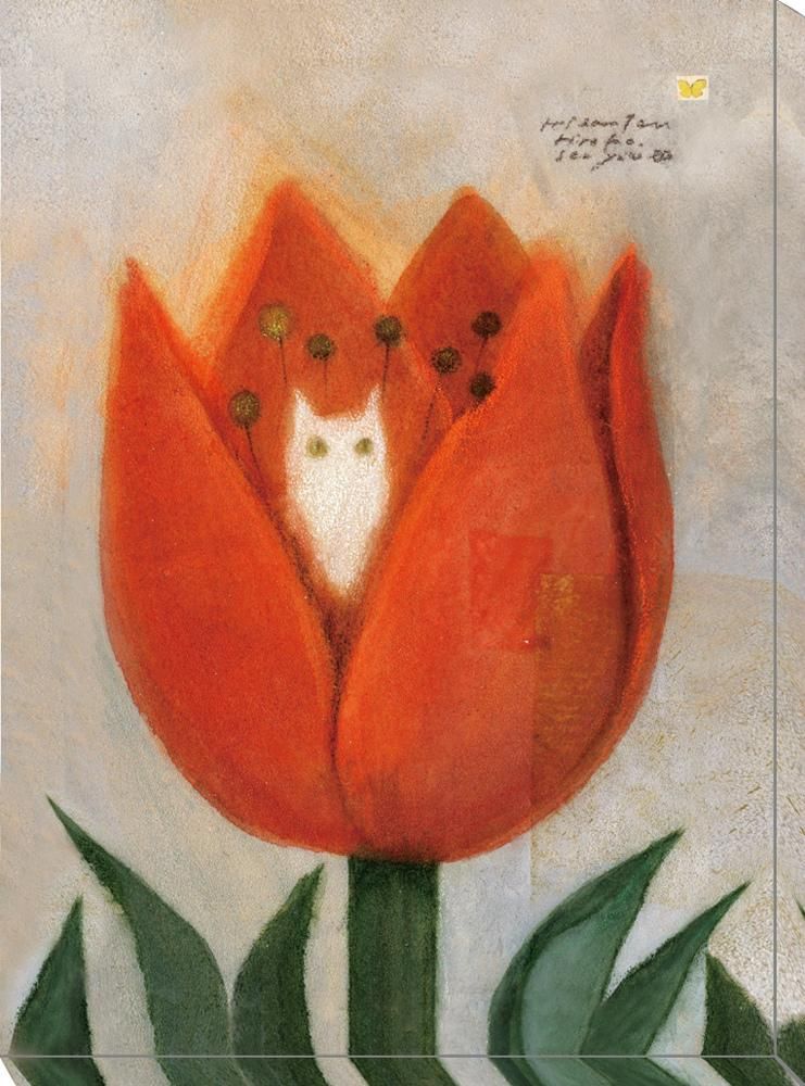 《絵画》 久松ひろこ ねこのお家 (Hiroko Hisamatsu)