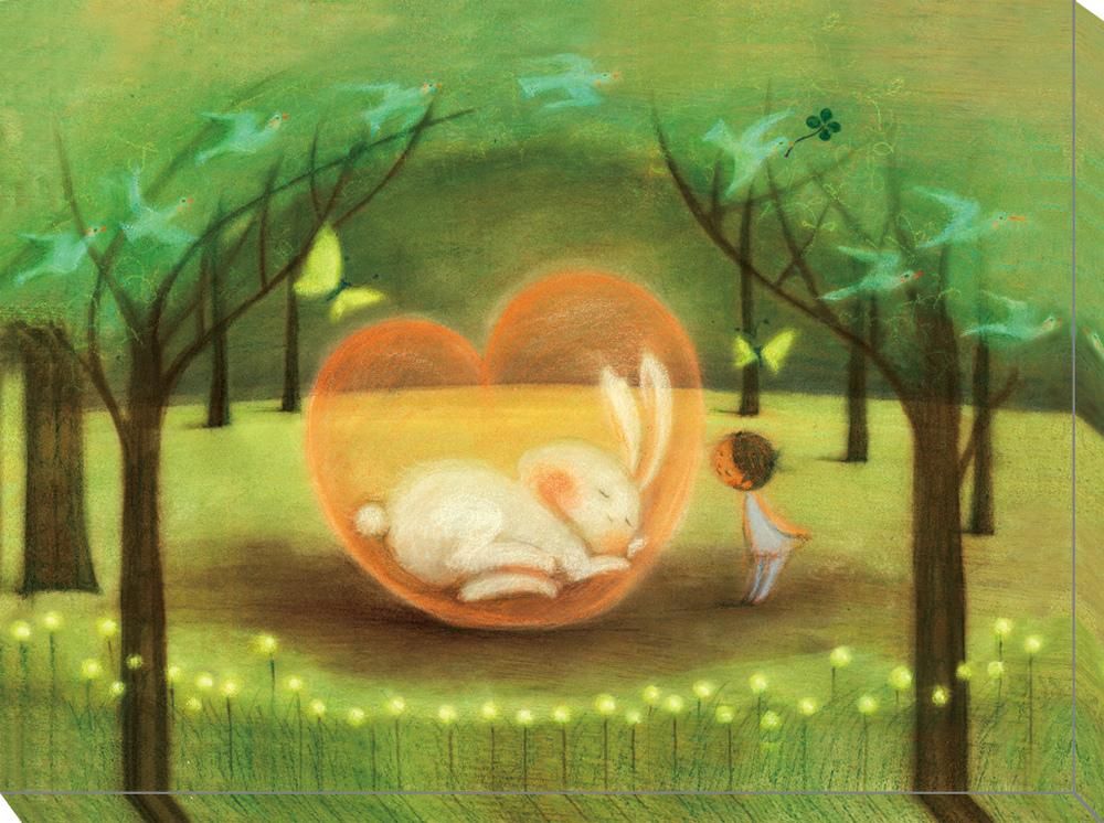 《絵画》 久松ひろこ クリスタルのハート (Hiroko Hisamatsu)