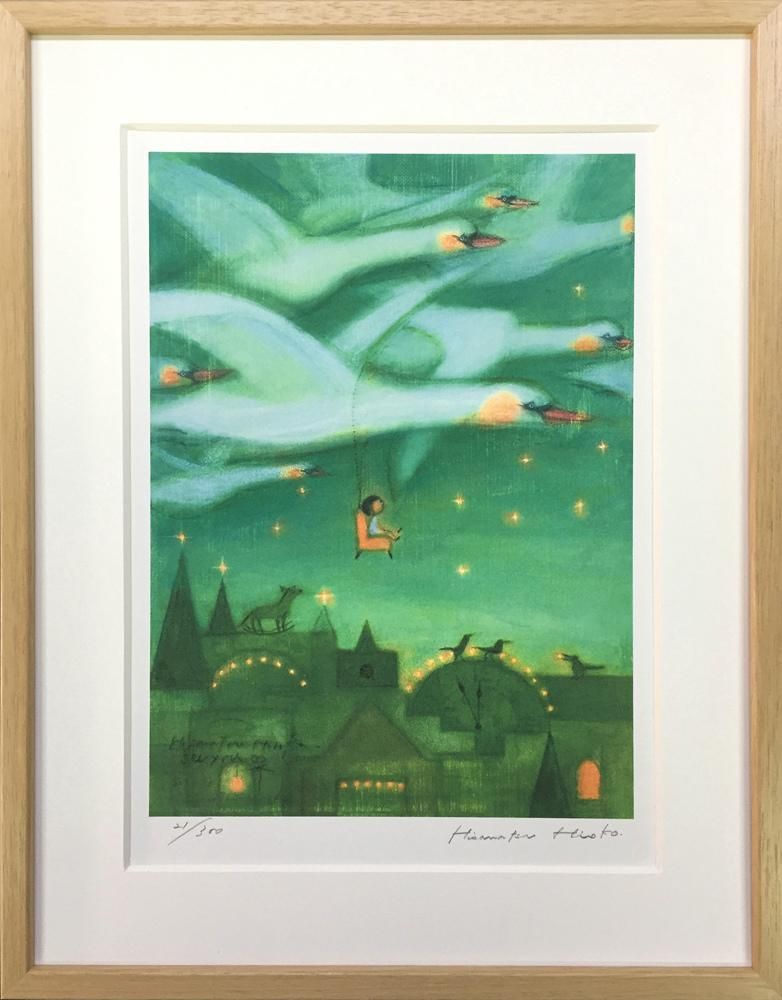 《絵画》 久松ひろこ 夜空を超えて (Hiroko Hisamatsu)