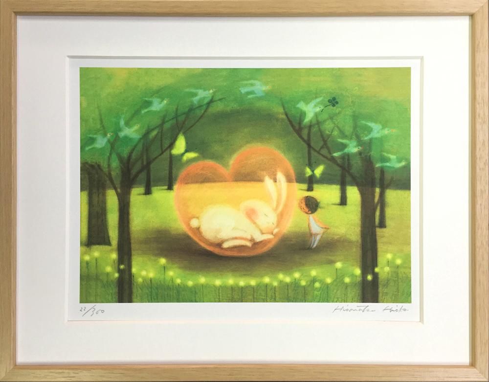 《絵画》 久松ひろこ クリスタルのハート (Hiroko Hisamatsu)