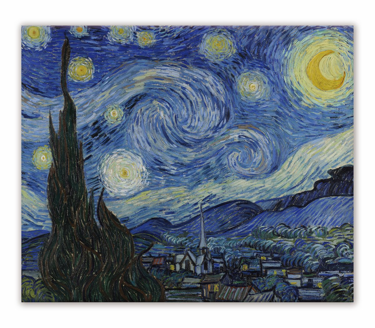 (Vincent　Gogh)　van　絵画や壁掛け販売｜日本唯一の風景専門店(R)あゆわら　名画キャンバスアート》フィンセント・ファン・ゴッホ　星月夜