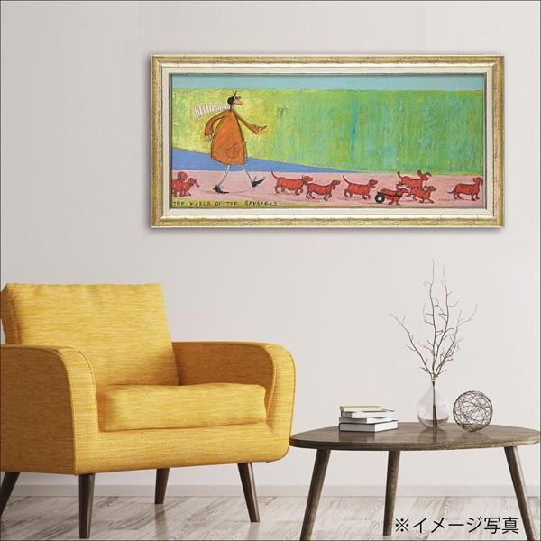 絵画 サムトフト「ソーセージ大行進」/インテリア 壁掛け 額入り 油絵 ポスター アート アートパネル リビング 玄関 プレゼント モダン アートフレーム おしゃれ 飾る