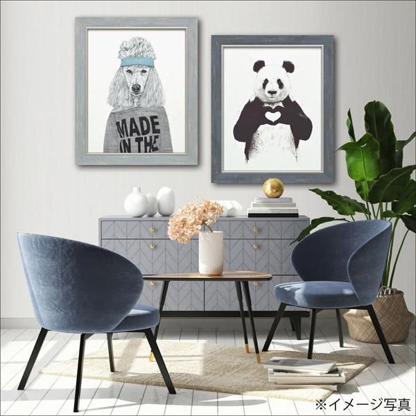 絵画 バラズス ショルティ「エイティーズ ビッチ」/インテリア 動物 壁掛け 額入り 油絵 ポスター アート アートパネル リビング 玄関 プレゼント モダン アートフレーム おしゃれ 飾る