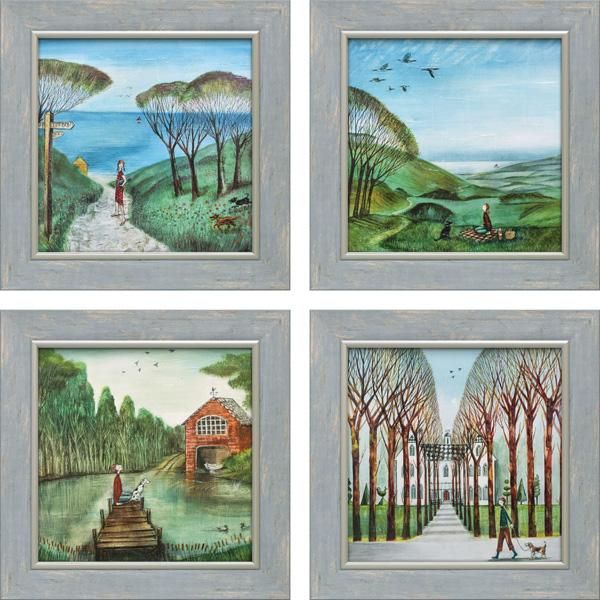 絵画 ジョー ラム「アベニュー」/額入り 絵画 絵 壁掛け アート リビング 玄関 トイレ インテリア かわいい 壁飾り 癒やし プレゼント ギフト アートパネル ポスター