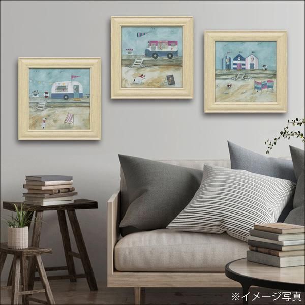 絵画 ルイーズ オハラ「クールダウン イン シェード」/額入り 絵画 絵 壁掛け アート リビング 玄関 トイレ インテリア かわいい 壁飾り 癒やし プレゼント ギフト アートパネル ポスター