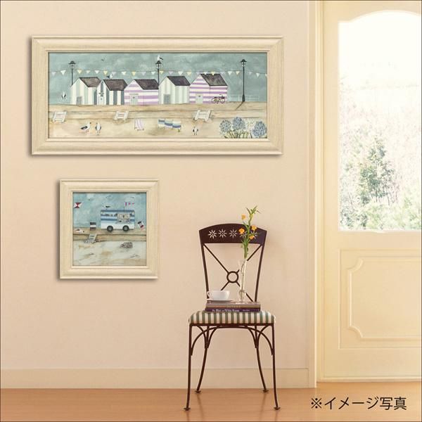 絵画 ルイーズ オハラ「プロムナード」/額入り 絵画 絵 壁掛け アート リビング 玄関 トイレ インテリア かわいい 壁飾り 癒やし プレゼント ギフト アートパネル ポスター