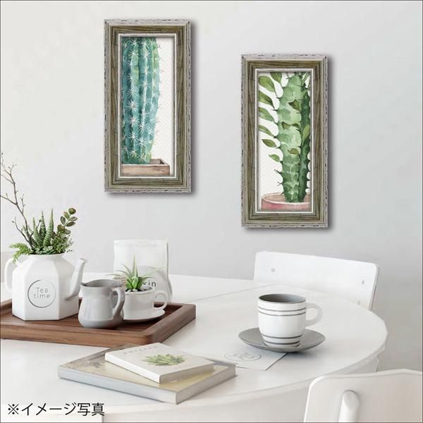 絵画 リサ オーディット「カクタス グリーン2」/インテリア 壁掛け 額入り 油絵 ポスター アート アートパネル リビング 玄関 プレゼント モダン アートフレーム おしゃれ 飾る