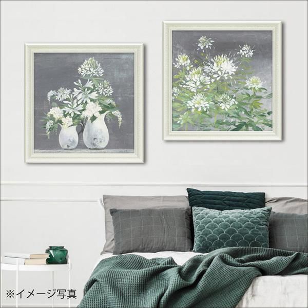 絵画 ジュリア プリントン「ファームハウス クレオメ」/インテリア 壁掛け 額入り 油絵 ポスター アート アートパネル リビング 玄関 プレゼント モダン アートフレーム おしゃれ 飾る