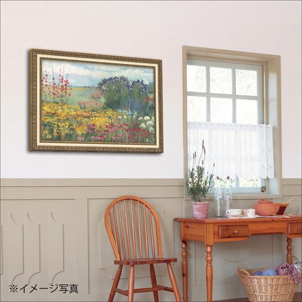 絵画 キャロル ローワン「ガーデン ボーダー」/インテリア 壁掛け 額入り 油絵 ポスター アート アートパネル リビング 玄関 プレゼント モダン アートフレーム おしゃれ 飾る