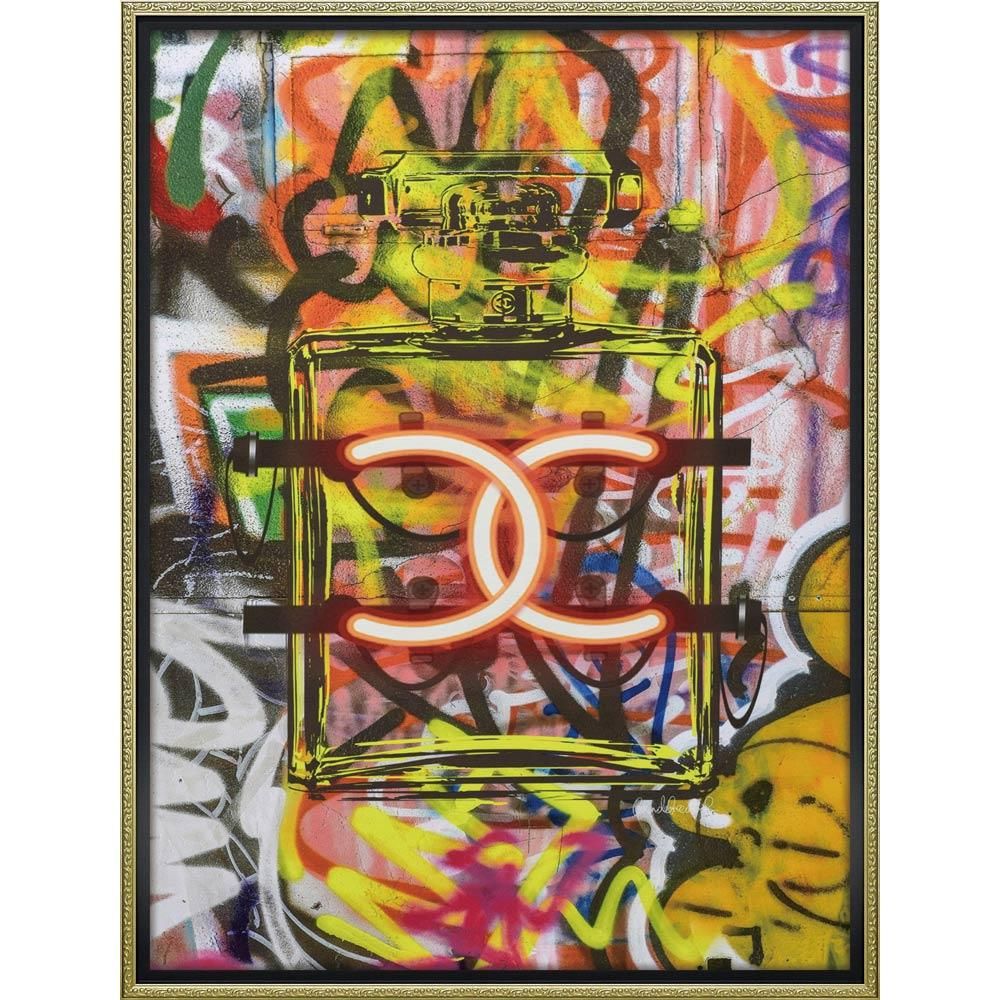絵画 ブランド キャンバスアート「グラフィティ パフューム1(Lサイズ)」/スタイリッシュ インテリア