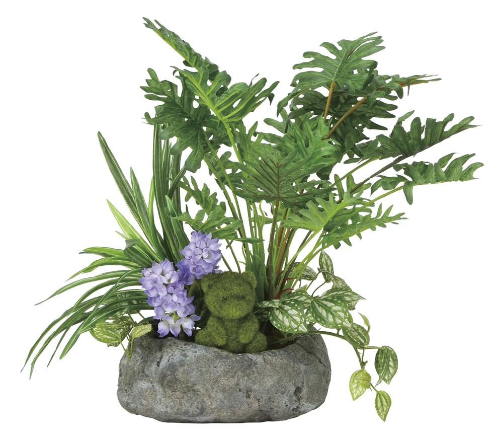 光触媒観葉植物 ミックスクッカバラ 〔テーブルタイプ〕 インテリア 部屋に飾る おしゃれ ギフト 御祝 リビング 玄関 キッチン 造花 枯れない プレゼント 引越祝 緑 アートグリーン 店舗 贈答