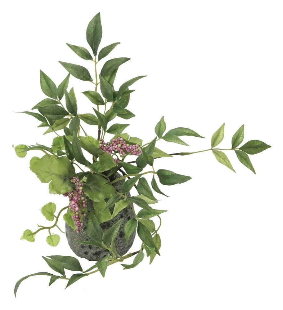 光触媒観葉植物 南天H 〔テーブルタイプ〕 インテリア 部屋に飾る おしゃれ プレゼント ギフト 御祝 リビング 玄関 キッチン 枯れない 緑 造花 アートグリーン 展示場 店舗 引越祝 贈答