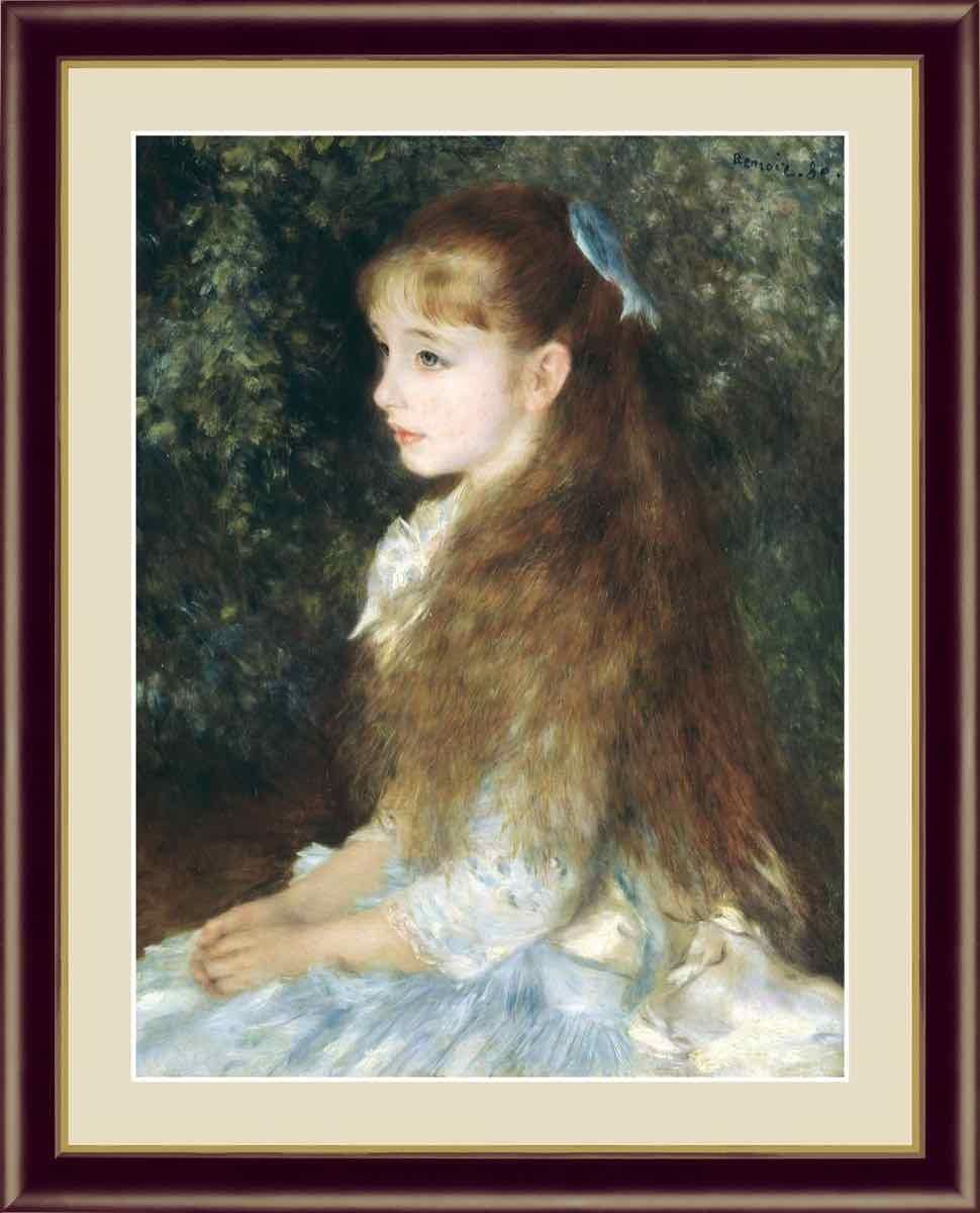名画 油絵 イレーヌ・カーン・ダンヴェール嬢 ルノワール 手彩仕上 高精細巧芸画 ゆうパケット Sサイズ