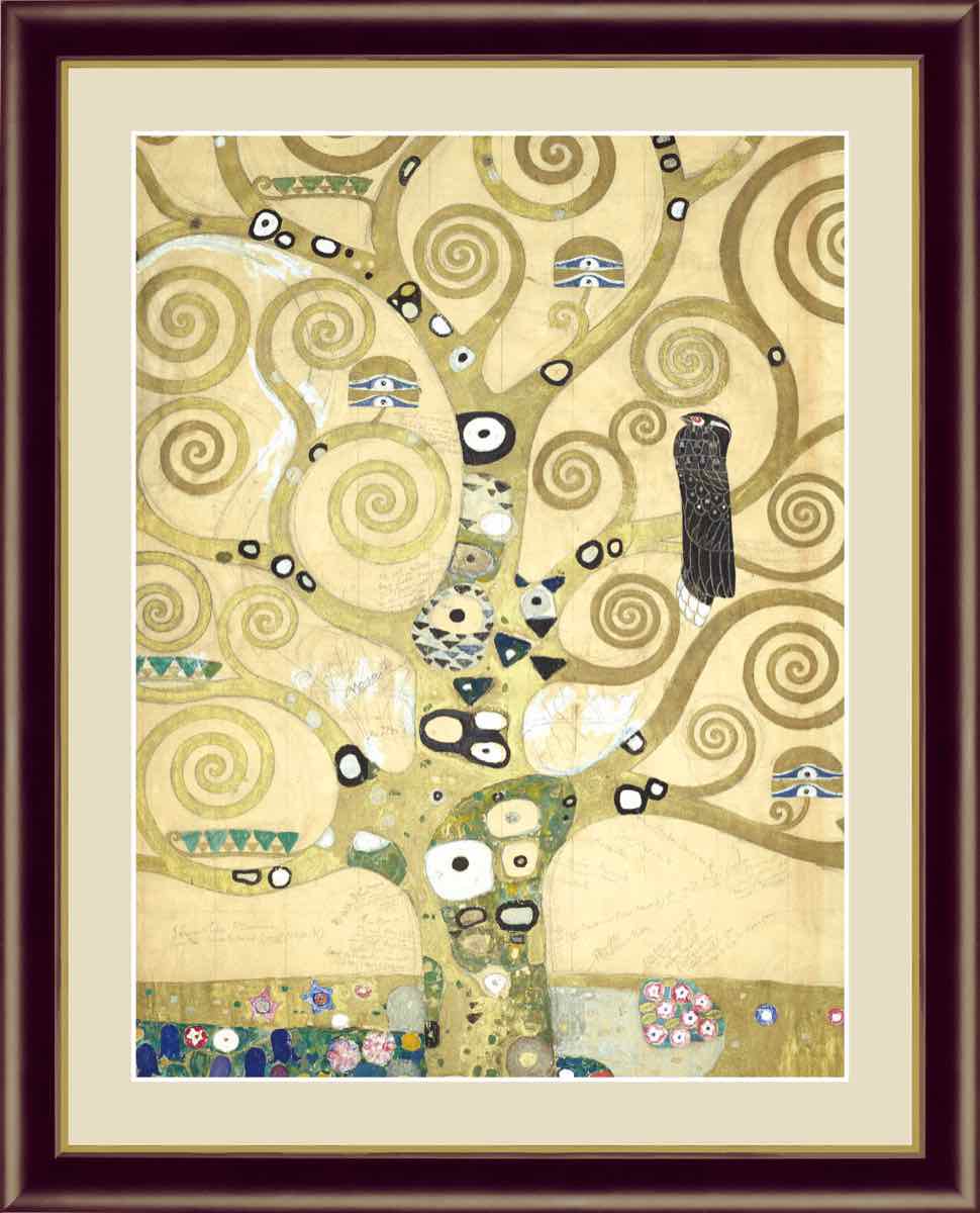 名画 油絵 生命の樹 グスタフ クリムト 手彩仕上 高精細巧芸画 Mサイズ