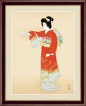 日本の名画 日本画 序の舞 上村 松園 手彩仕上 高精細巧芸画 Mサイズ