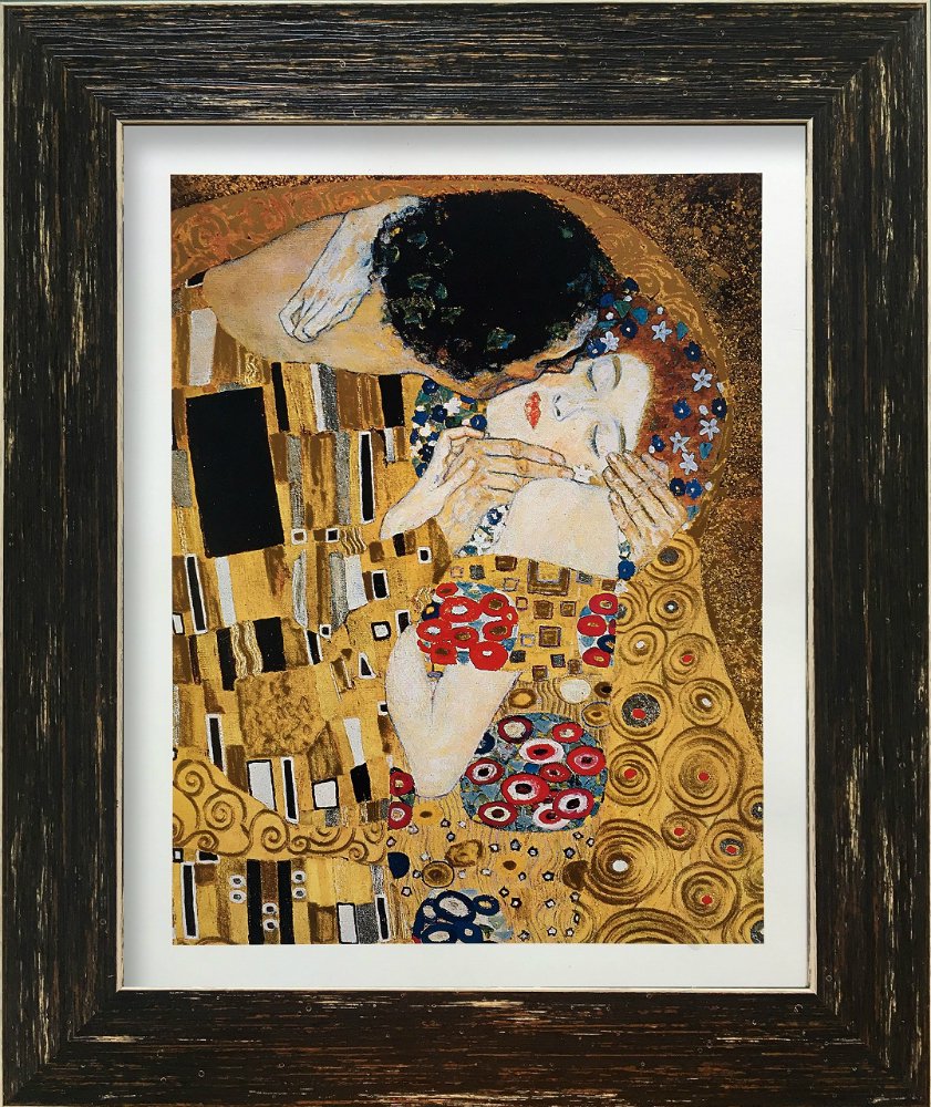 名画アートフレーム 接吻 グスタフ クリムト Gustav Klimt 絵画や壁掛け販売 日本唯一の風景専門店 R あゆわら