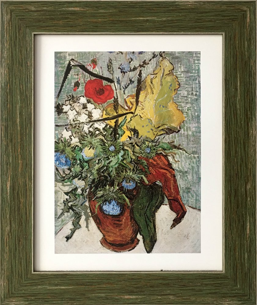 名画アートフレーム 花瓶の野の花とアザミ フィンセント ファン ゴッホ Vincent Van Gogh 絵画や壁掛け販売 日本唯一の風景専門店 R あゆわら