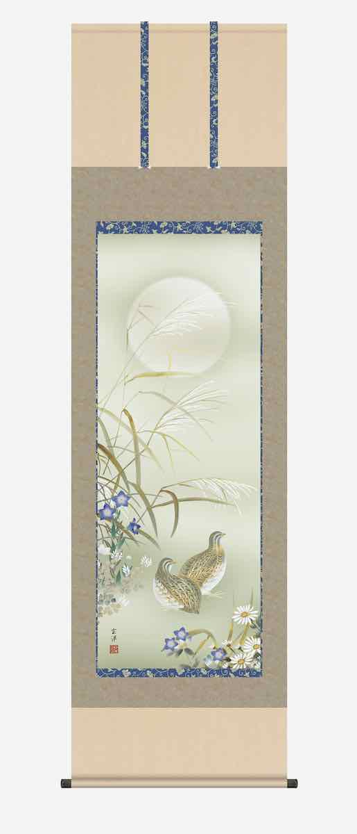 春to　玄洋掛軸（尺三）　四季花鳥　MITAS日本の四季の風情を醸し出す花鳥画掛軸　近藤